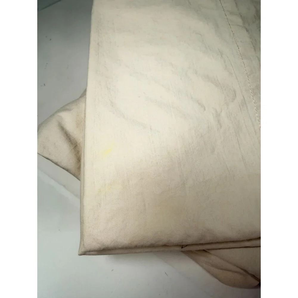 Ralph Lauren King Fitted Sheet &2 Pillowcases Ivory Cotton Luxury USA Made-READ